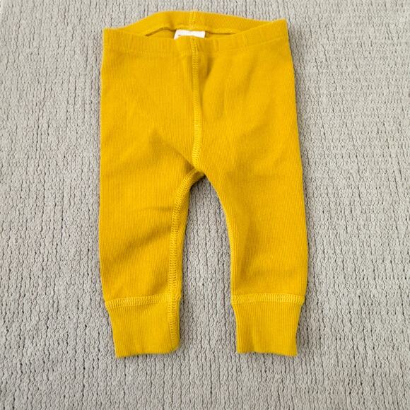 Hanna Andersson Yellow Green Ribbed Leggings - 3 to 6 Months - Picture 1 of 5